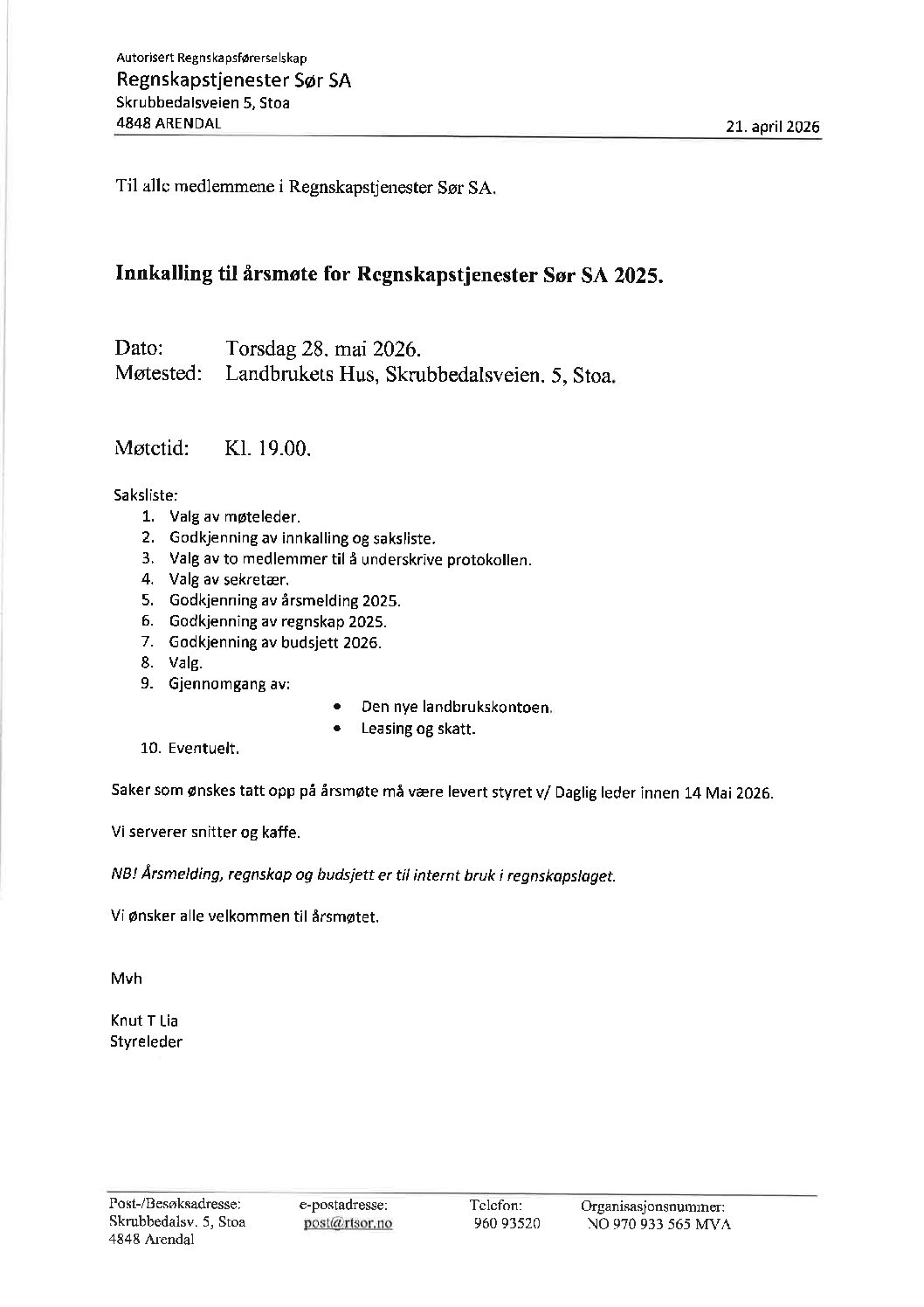 Velkommen til Årsmøte 2026